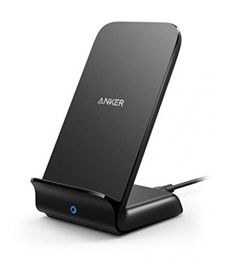 Anker PowerWave+ 10W, 7.5W-5W Qi-Certified Fast Wireless Charging Stand-Black