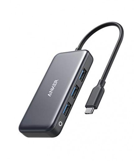 Anker USB C Hub, 4-in-1 USB C 1C3A, with 60W Power Delivery, 3 USB 3.0 Ports, for MacBook Pro 2016/2017/2018, Chromebook, XPS, and More