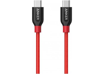 Anker PowerLine+ C to C 2.0 cable 6ft, High Durability, for USB Type-C Devices Samsung, Galaxy Note 8 S8 S8+ S9, iPad Pro 2018, Google Pixel, Nexus 6P, Huawei Matebook, MacBook and More