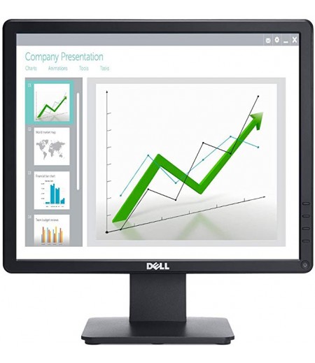Dell 17 inch (43.2 cm) LED Backlit Computer Monitor - HD, TN Panel with VGA, Display Ports - E1715S (Black)