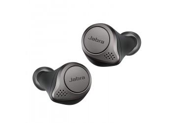 Jabra Elite 75t True Wireless Bluetooth Earbuds, 28 Hours Battery, Voice Assistant Enabled, Designed in Denmark - Titanium Black