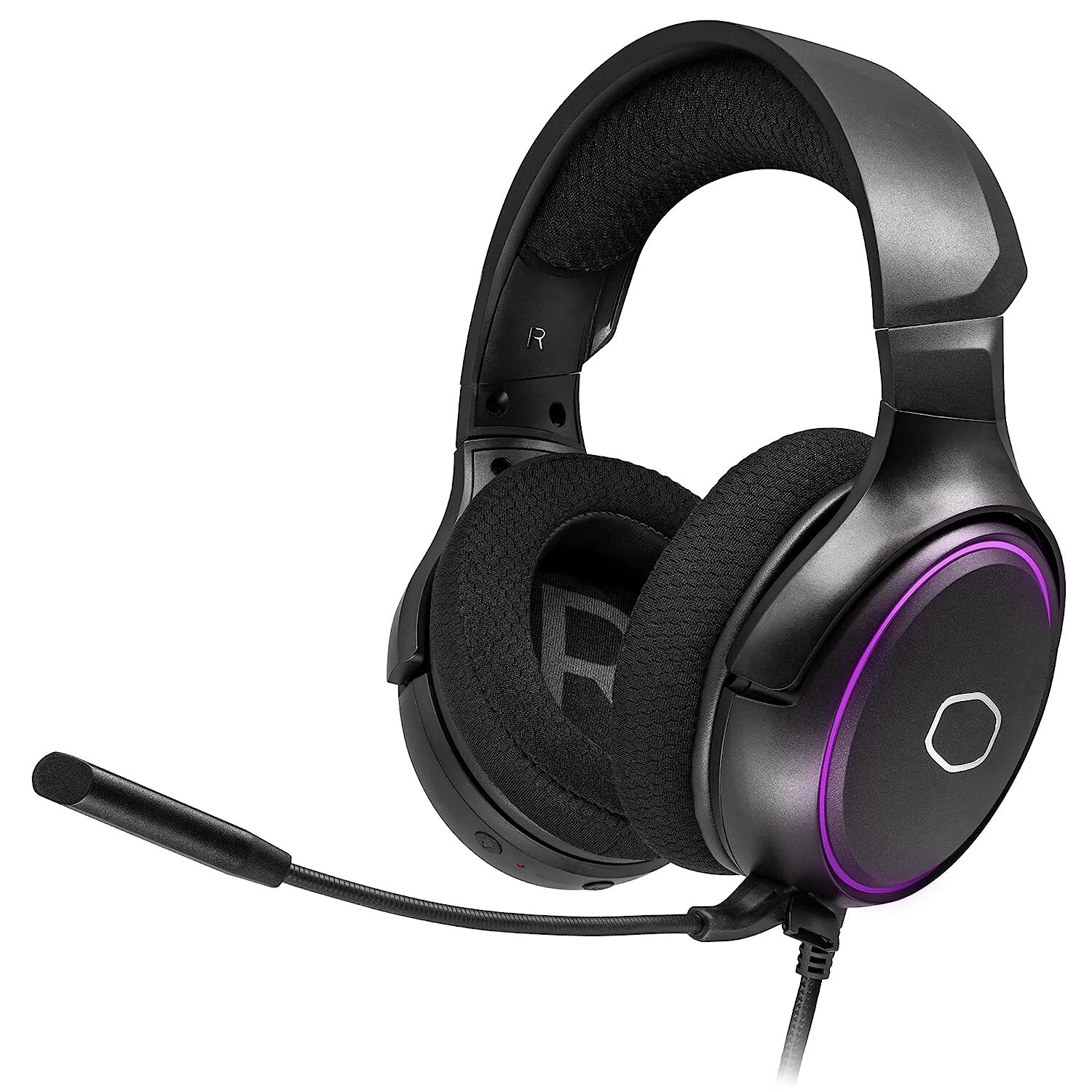 Cooler Master MH650 RGB Wired Gaming On Ear Headphones - Virtual 7.1 Surround Sound | Compatible with PC & Console | Boom Microphone | Detachable Microphone | Software Control (Black)