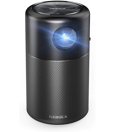 Nebula Capsule Smart Portable Pico Wifi Wireless Projector, High-Contrast Pocket Cinema, Dlp, 360° Speaker, 100" Picture, Android 7.1, 4-Hour Video Playtime