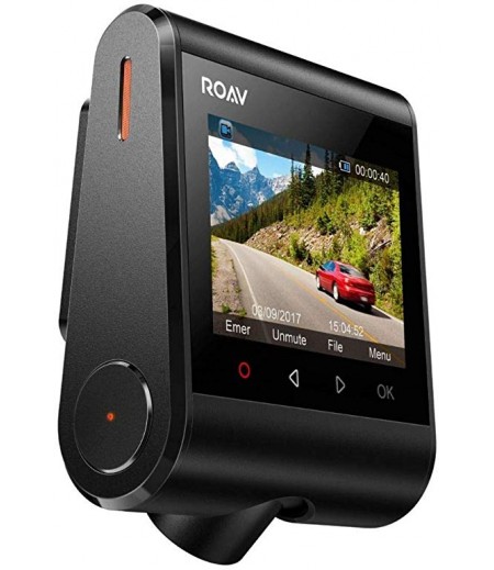 Roav by Anker Dash Cam C1, Car Recorder with Sony Sensor, 1080P FHD, 4-Lane Wide-Angle View Lens, Built-in WiFi with APP, G-Sensor, WDR, Loop Recording, Night Mode, Parking Mode [Upgraded Version]