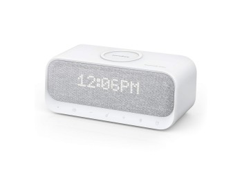Soundcore Wakey Bluetooth Speakers Powered by Anker with Alarm Clock, Stereo Sound, FM Radio, White Noise, Qi Wireless Charger