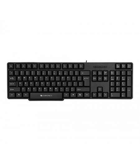 Zebronics USB Keyboard with Rupee Key, USB Interface and Retractable Stand - K20 - Certified Refurbished
