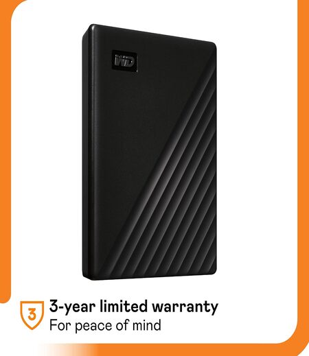 Western Digital WD 4TB My Passport Portable Hard Disk Drive, USB 3.0 with  Automatic Backup, 256 Bit AES Hardware Encryption,Password Protection,Compatible with Windows and Mac, External HDD-Black-M00000002041