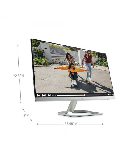 HP 24 inch (61.0 cm) Ultra-Slim LED Backlit Gaming Monitor - Full HD, 75 Hz Refresh Rate, AMD Free Sync,Anti-Glare, IPS Panel with VGA and HDMI Ports - HP 24F Display - 3AL28AA