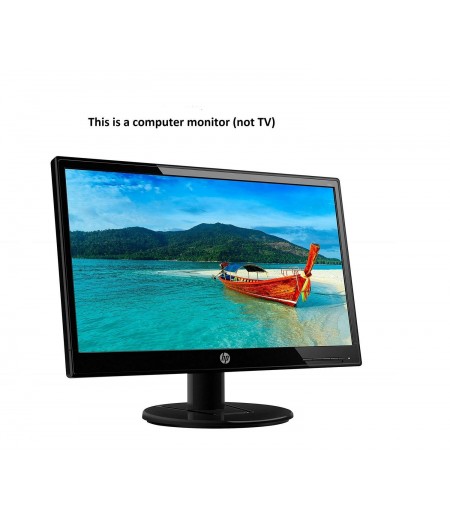 HP 18.5 inch (46.9 cm) LED Backlit Computer Monitor - HD, TN Panel with VGA Port - 19KA (Black)