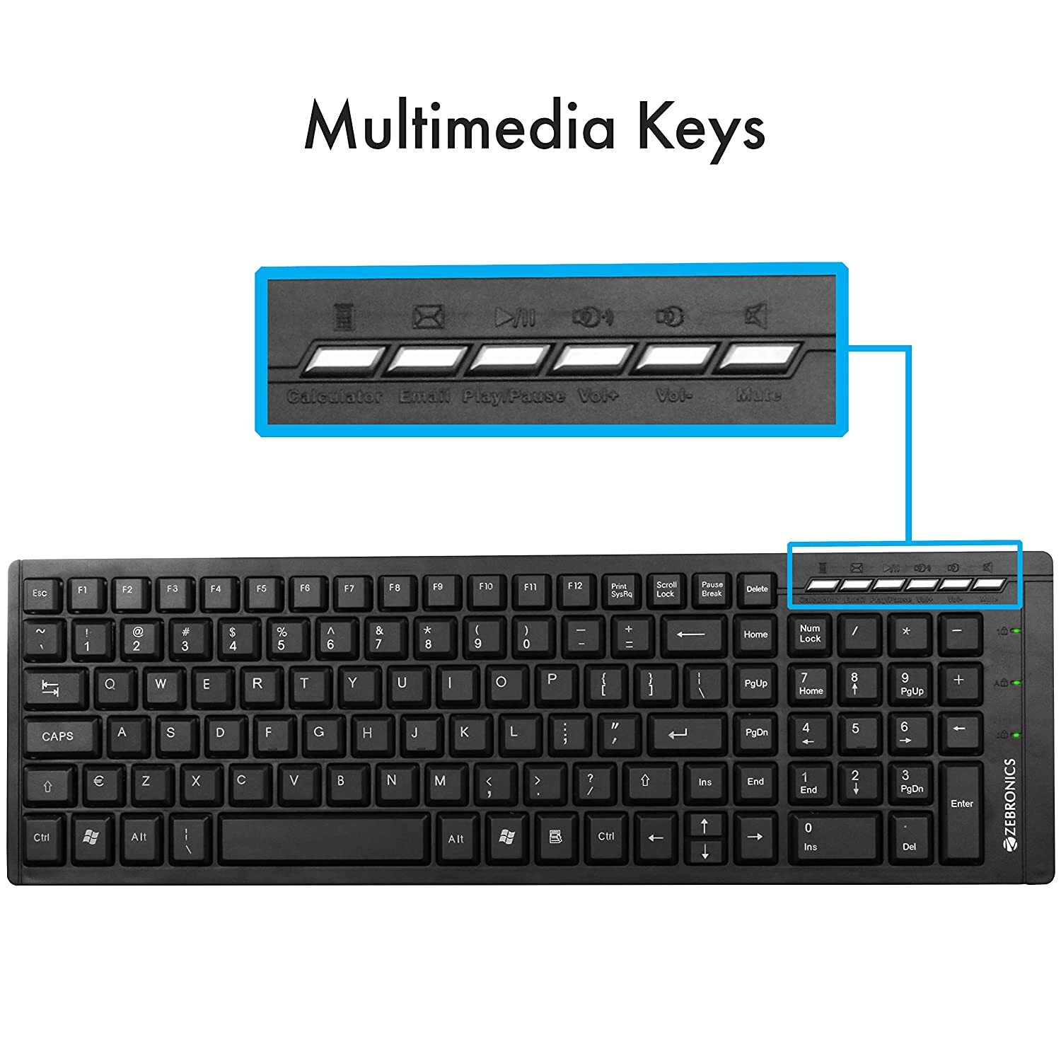 Zebronics Judwaa-580 Standard Keyboard and Mouse Combo (Black)