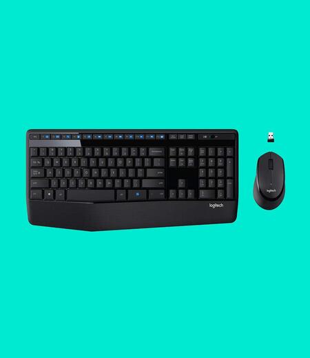 Logitech MK345 Wireless Combo – Full-Sized Keyboard with Palm Rest and Comfortable Right-Handed Mouse