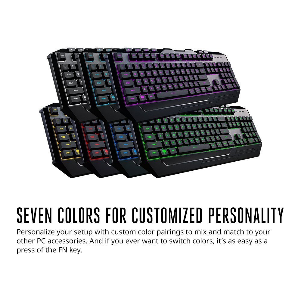 CoolerMaster Devastator Gaming 3 Keyboard and Mouse Combo with 7 Colour LED Backlit Option, Black