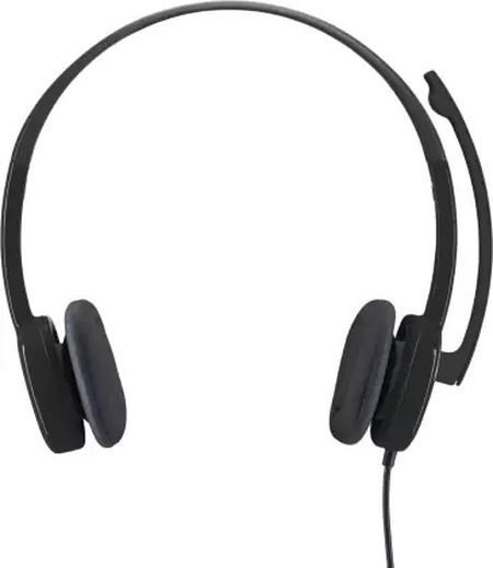 Logitech H151 Wired Headset  (Black, On the Ear)