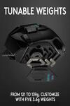Logitech G502 Hero High Performance Wired Gaming Mouse, Hero 16K Sensor, 16,000 DPI, RGB, Adjustable Weights, 11 Programmable Buttons, On-Board Memory, PC/Mac - Black
