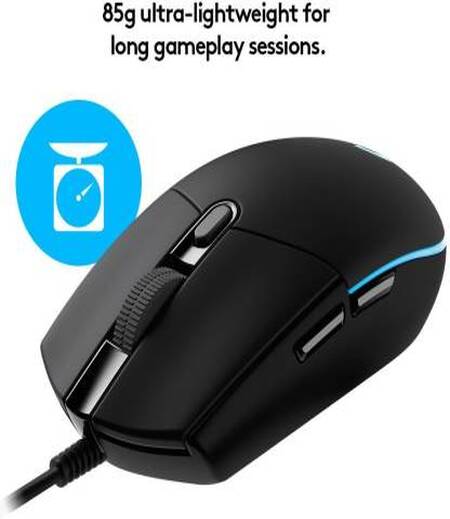 Logitech G102 Wired Optical Gaming Mouse  (USB 2.0, Black)