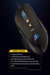 Ant Esports GM300 RGB Gaming Mouse with Optical Sensor 1000 Hz Polling Rate 4800 Dpi for FPS and MOBA Games - Black (GM 300)