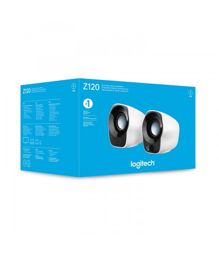 Logitech Z120 Stereo Speaker (Black and White)