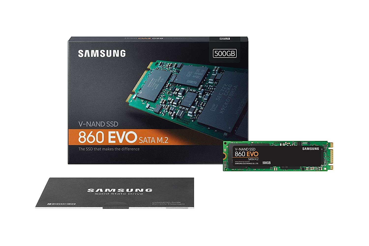 Samsung 860 EVO 500GB SATA M.2 (2280) Internal Solid State Drive (SSD) (MZ-N6E500)