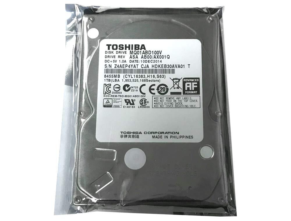 Toshiba 1TB 5400RPM 8MB Cache SATA 3.0Gb/s 2.5 inch Notebook Hard Drive (MQ01ABD100V) - 1 Year Warranty