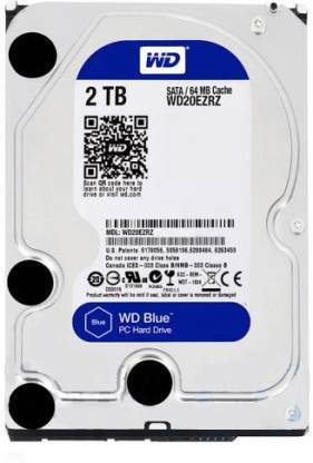 WD Blue 2 TB Desktop Internal Hard Disk Drive (20ezrz)