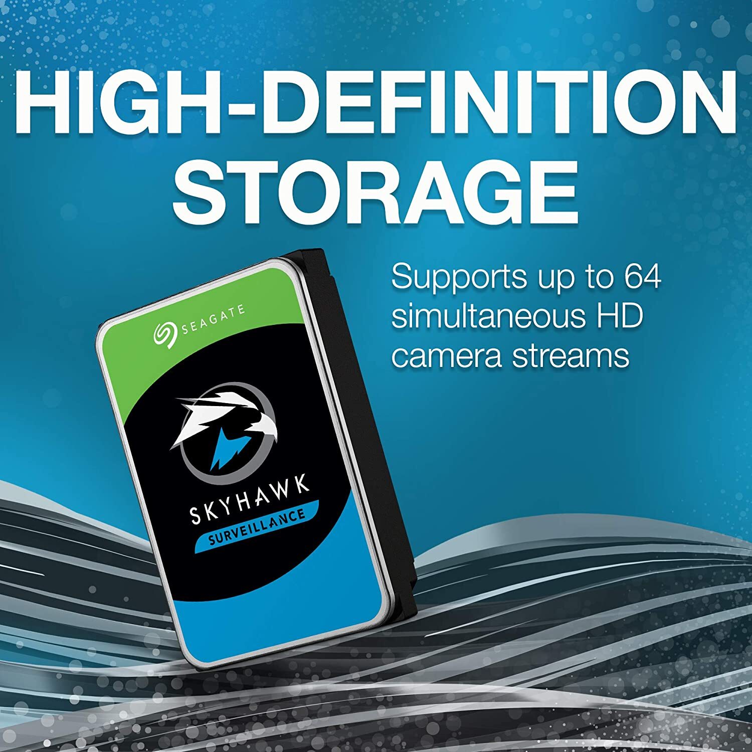 Seagate SkyHawk 2 TB Surveillance Internal Hard Drive HDD – 3.5 Inch SATA 6 Gb/s 64 MB Cache for DVR NVR Security Camera System (ST2000VX008)