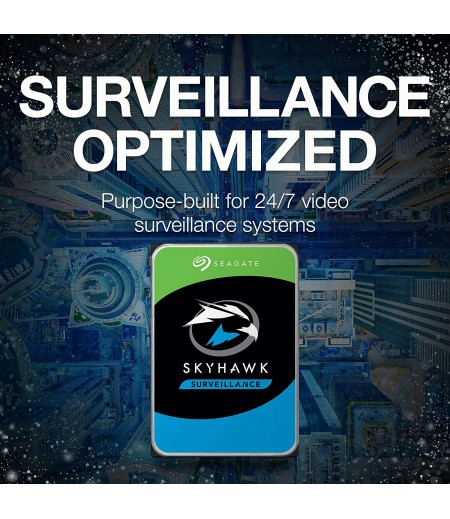 Seagate SkyHawk 4 TB Surveillance Internal Hard Drive HDD – 3.5 Inch SATA 6 Gb/s 64 MB Cache for DVR NVR Security Camera System with Drive Health Management (ST4000VX007)
