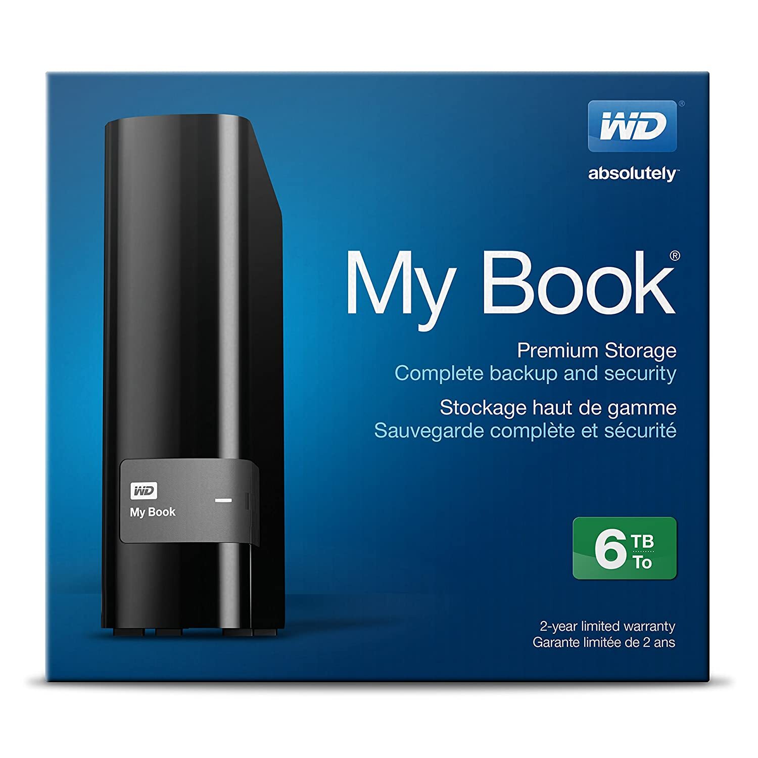 WD My Book 6TB External Hard Drive Storage USB 3.0 File Backup and Storage