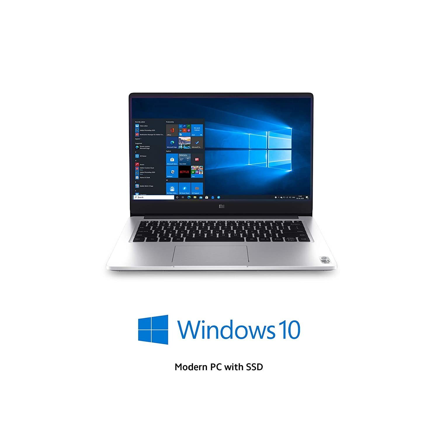 Mi Notebook 14 Intel Core i5-10210U 10th Gen Thin and Light Laptop(8GB/512GB SSD/Windows 10/Nvidia MX250 2GB Graphics/Silver/1.5Kg), XMA1901-DG+Webcam