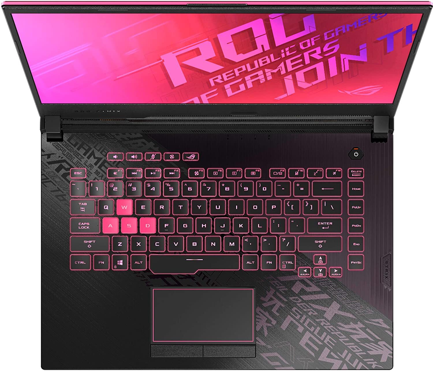 Asus Gaming Laptop ROG Strix G15 i7-10750H(8 Gb Ram,1T SSD,15.6 FHD-144hz,GTX1650Ti-4GB,RGB Backlit,WIFI6,WIN10,,Electro Punk),G512LI-HN179T