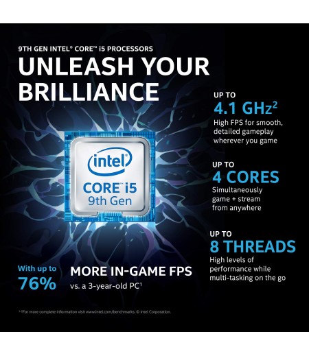 Acer Nitro 5 Intel Core i5-9th Gen 15.6-inch Display 1920 x 1080 Thin and Light Gaming Laptop (8GB Ram/1TB HDD/Windows 10 Home/GTX 1650 Graphics/Obsidian Black/2.3 Kgs), AN515-54