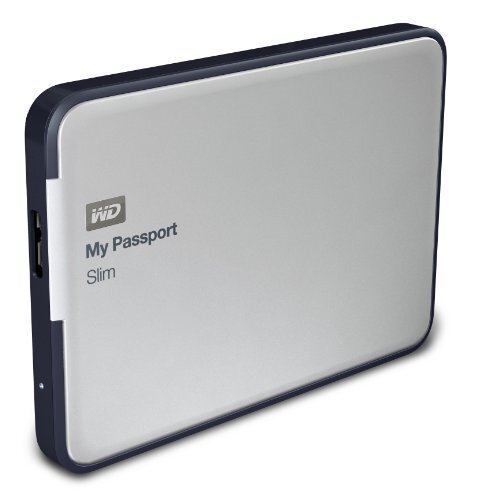 WD My Passport Slim 1TB Portable External Hard Drive (Metal Silver)