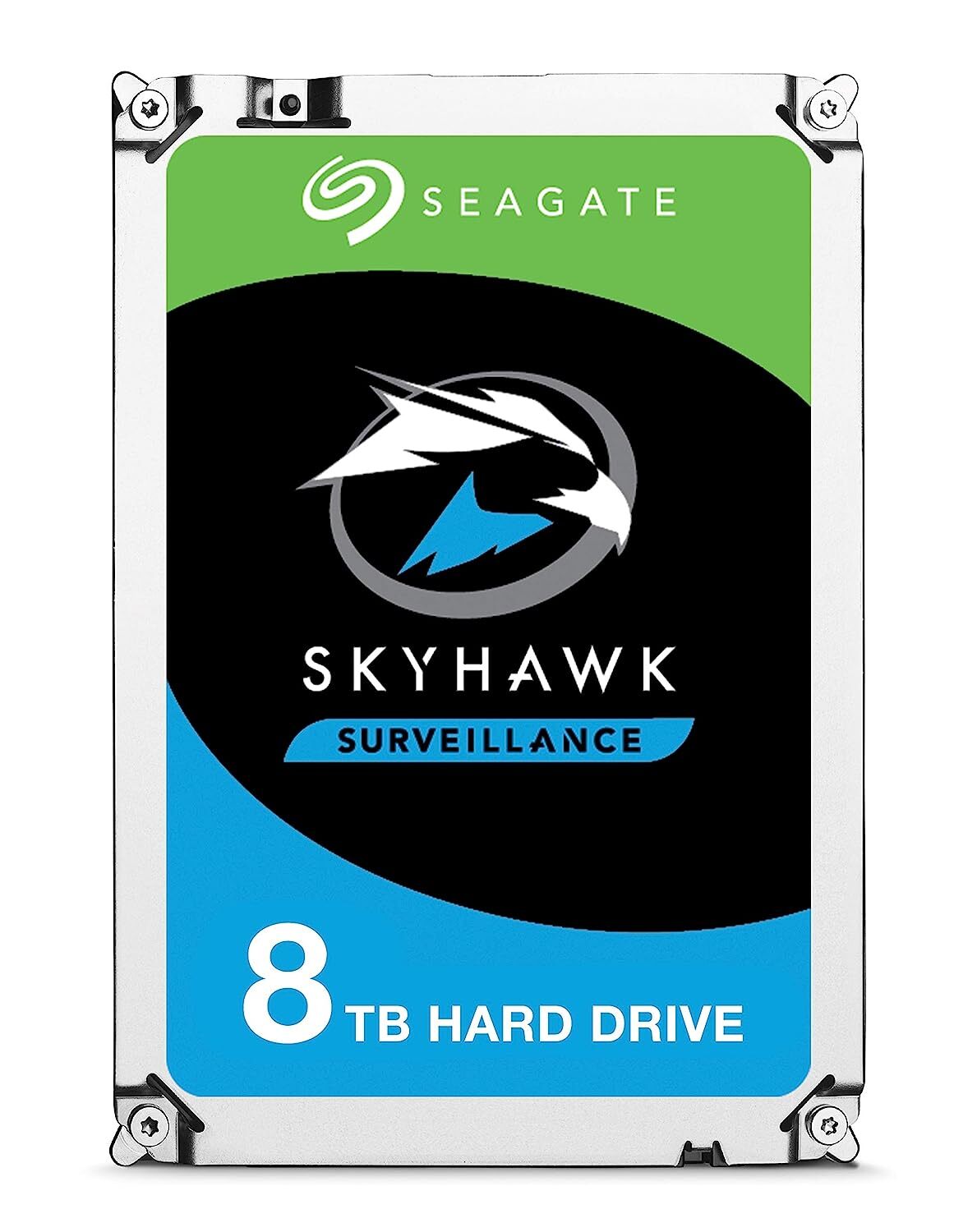 Seagate Skyhawk 8TB Surveillance Internal Hard Drive HDD – 3.5 Inch SATA 6Gb/s 256MB Cache for DVR NVR Security Camera System with Drive Health Management (ST8000VX0022)