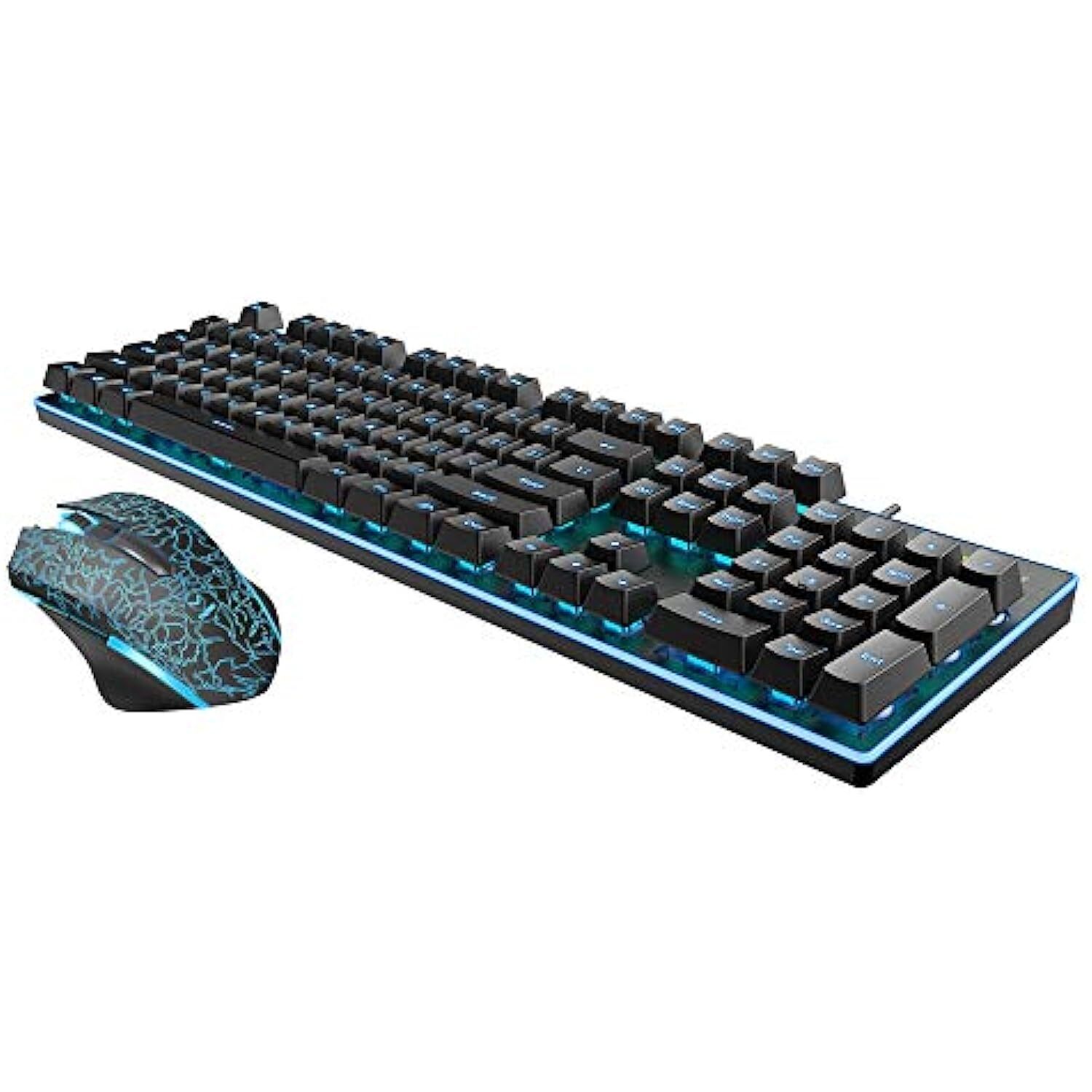 Rapoo V100S Gaming Keyboard & Mouse Combo with Adjustable Backlit, Optical Gaming Mouse with 6400 DPI