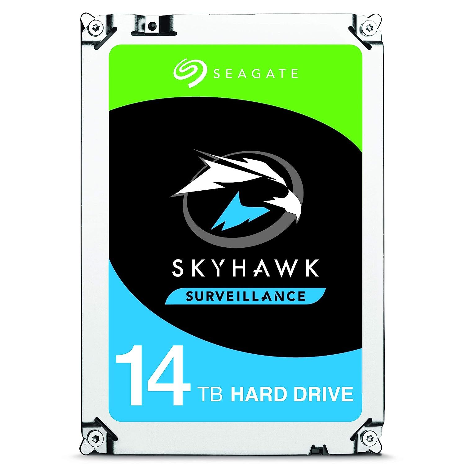 Seagate Skyhawk 14 TB Surveillance Internal Hard Drive HDD – 3.5 Inch SATA 6 Gb/s 256 MB Cache for DVR NVR Security Camera System with Drive Health Management (ST14000VX0008)