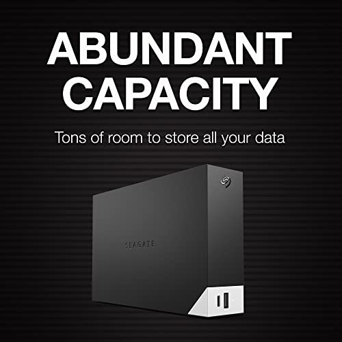 Seagate One Touch Hub 4TB Desktop External HDD – USB-C & USB 3.0 Port, with 3 yr Data Recovery Services, for Computer PC Laptop Mac, 4 Months Adobe Photography Plan (STLC4000400), Black