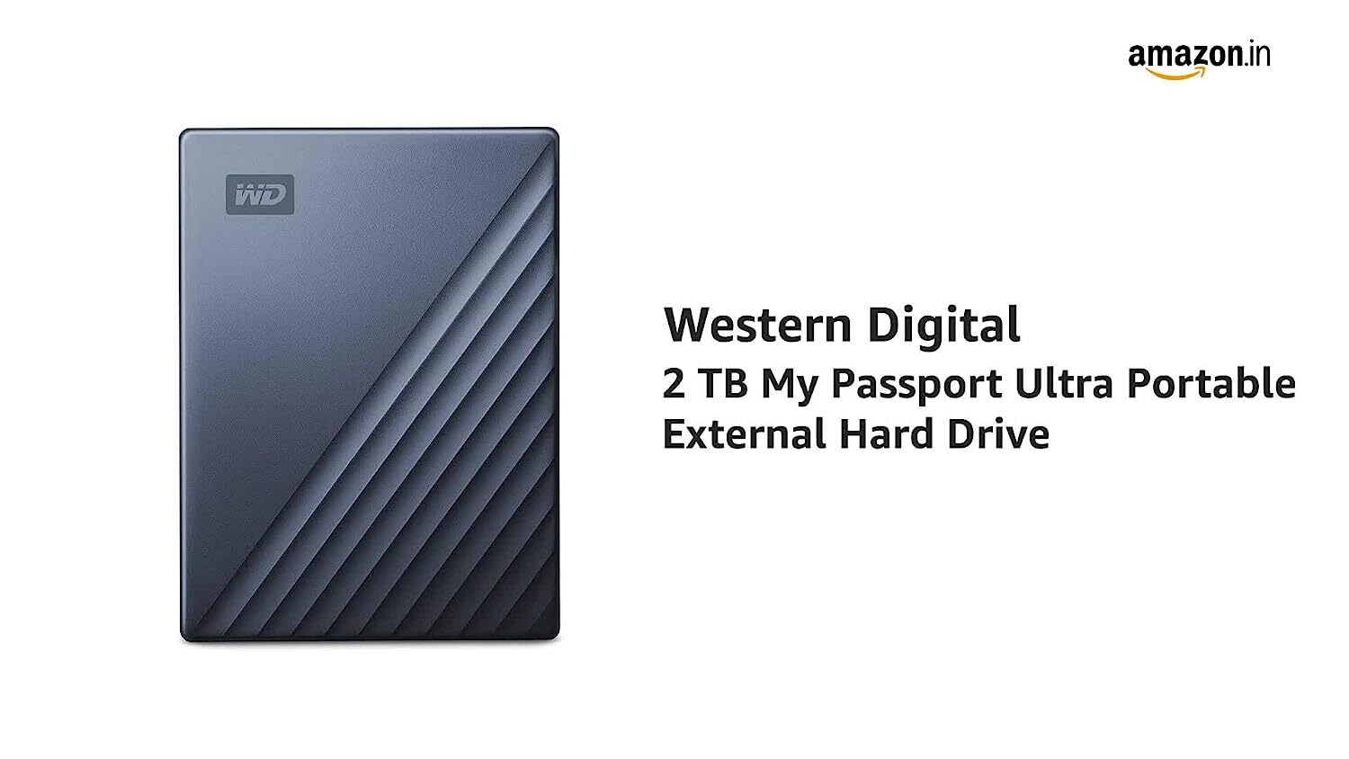 Western Digital WD 2TB My Passport Portable Hard Disk Drive, Compatible with Windows and Mac, External HDD-Black