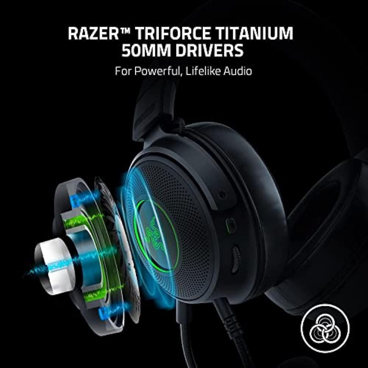 Razer Kraken V3 - Wired USB Gaming Headset - RZ04-03770200-R3M1