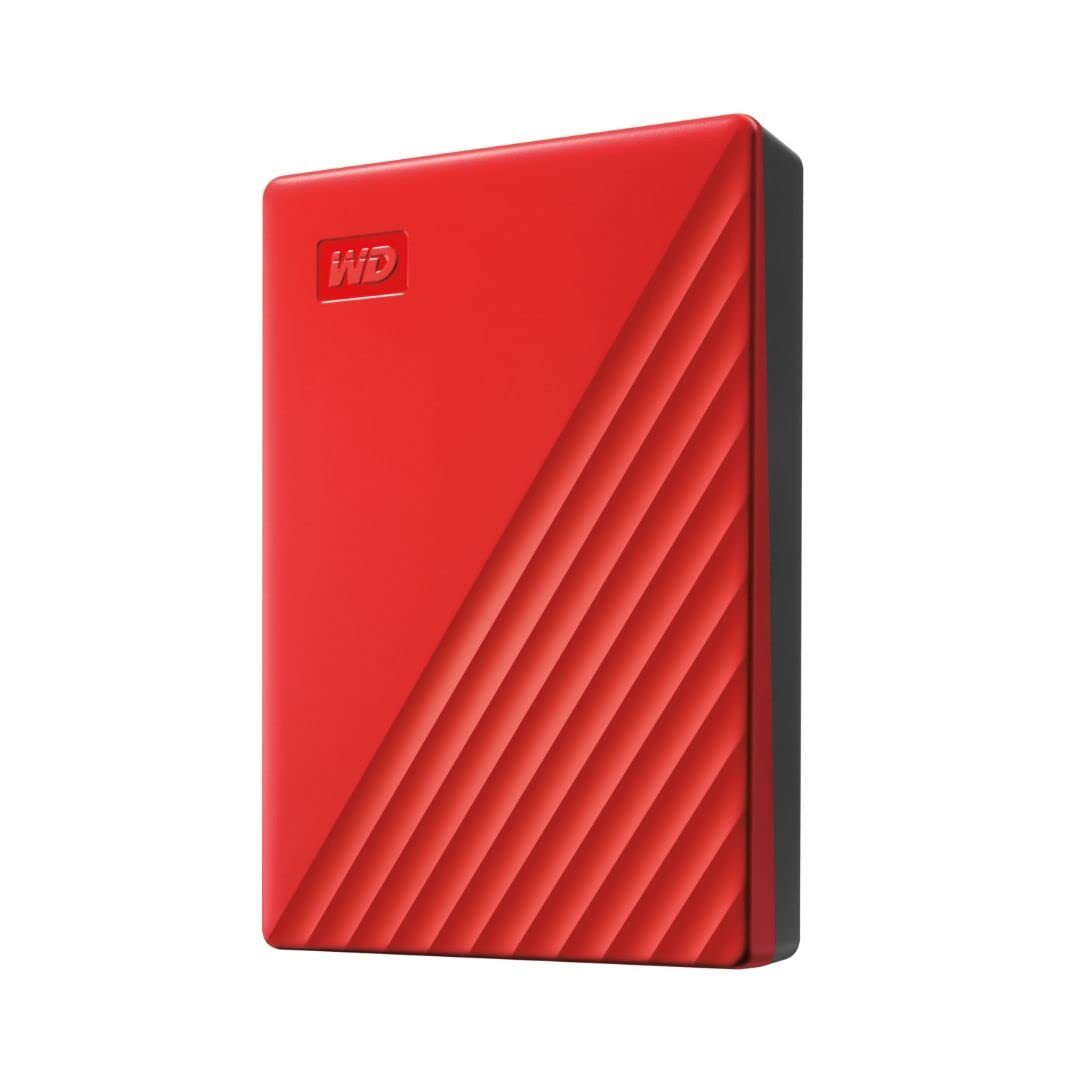 Western Digital WD 4TB My Passport Portable Hard Disk Drive, USB 3.0 with  Automatic Backup, 256 Bit AES Hardware Encryption,Password Protection,Compatible with Windows and Mac, External HDD-Red