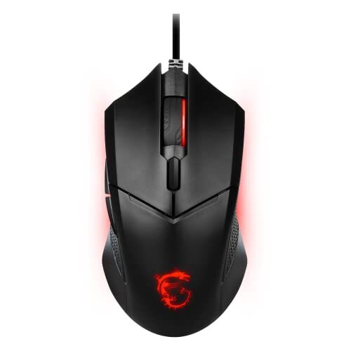 MSI Clutch GM08 Wired Gaming Mouse - PixArt PAW 3519 Optical Sensor, Up to 4200 DPI, Adjustable Weight Systems, Interchangeable DPI Settings, Gaming Switches, for PC and Laptop