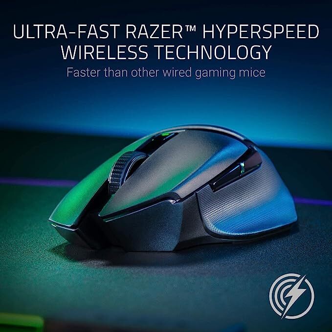 Razer Basilisk X HyperSpeed Wireless Gaming Mouse: Bluetooth & HyperSpeed Wireless Compatible | 6 Programmable Buttons | 16000 DPI Optical Sensor - Matte Black - RZ01-03150100-R3A1