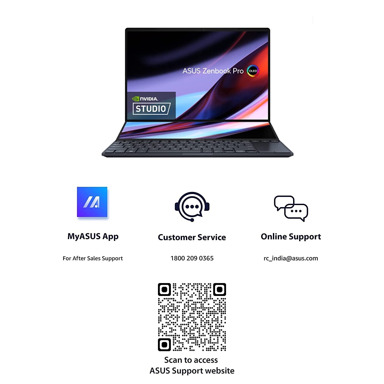 ASUS Zenbook Pro 14 Duo OLED (2022) Dual Screen Laptop, 14.5" (36.83 cms) 2.8K OLED 120Hz Touch, Intel EVO Core i5 12th Gen, (16GB/512GB SSD/Windows 11/Office 2021/Black/1.7 Kg), UX8402ZA-M501WS