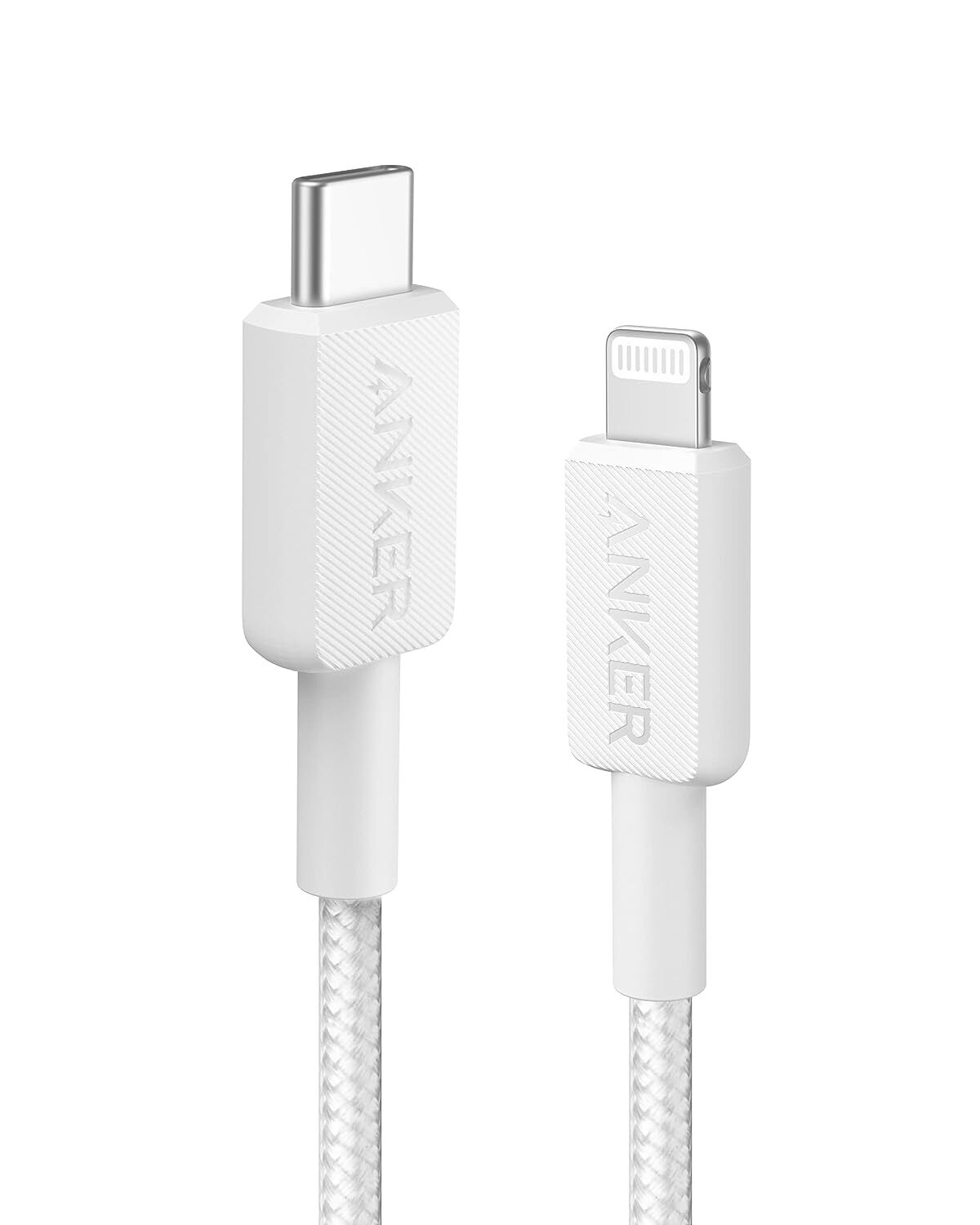 Anker Cable 322 USB-C to Lightning (3 ft. Braided) White-A81B5H21-M00000001503