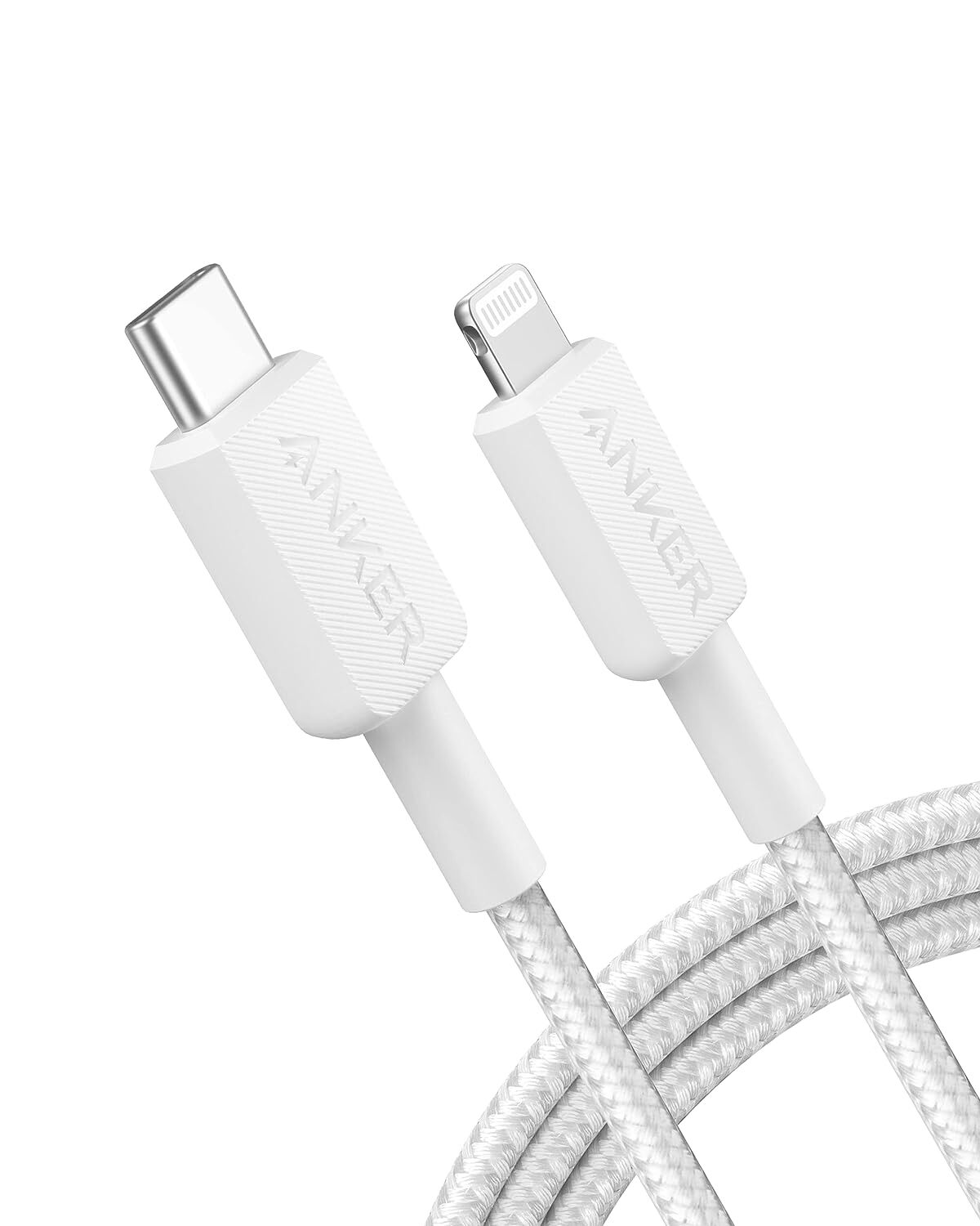 Anker Cable 322 USB-C to Lightning (6 ft. Braided) White-A81B6H21-M00000001504
