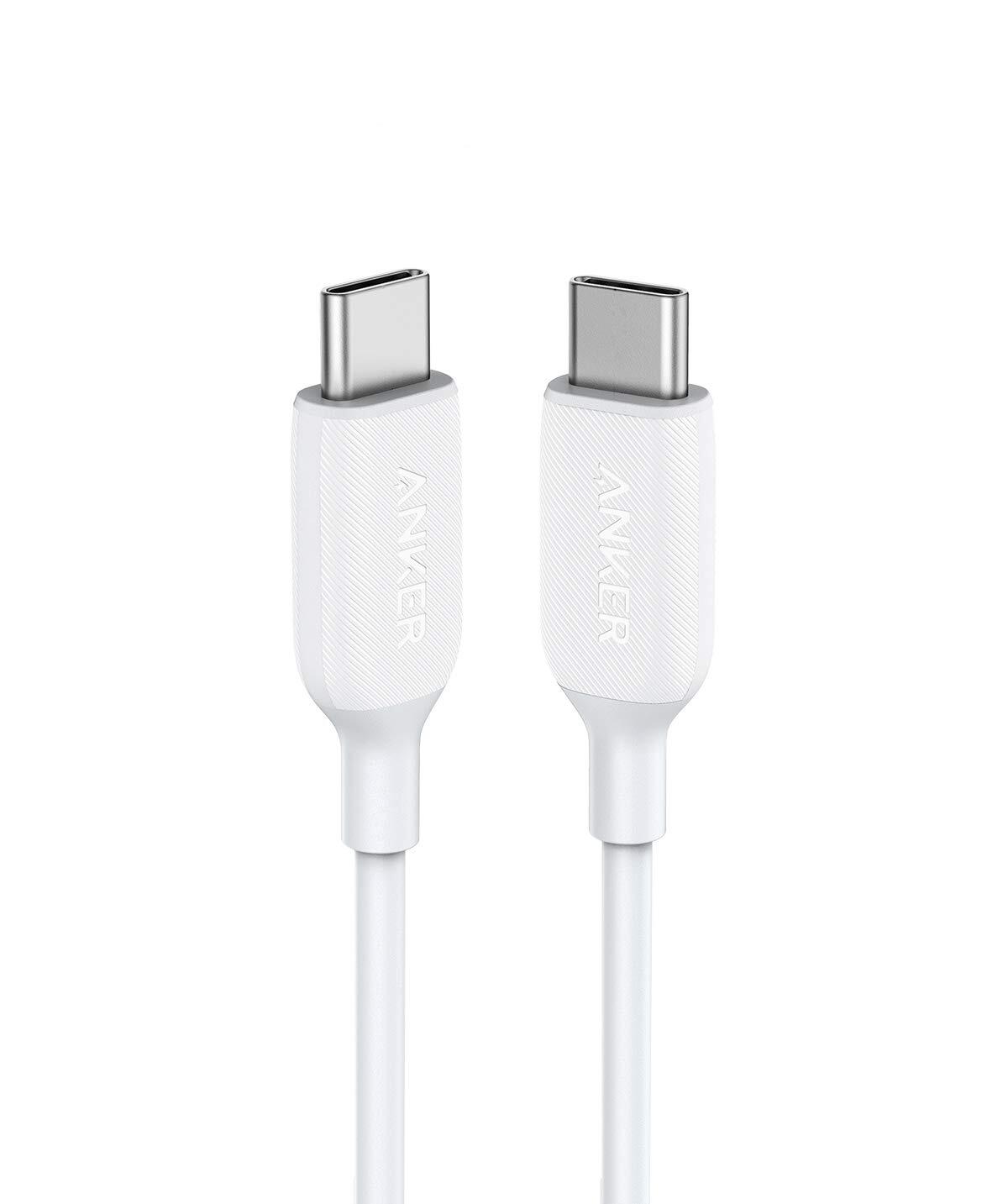 Anker Cable 310 USB-C to USB-C (3 ft. PVC) White-A81E1021-M00000001507