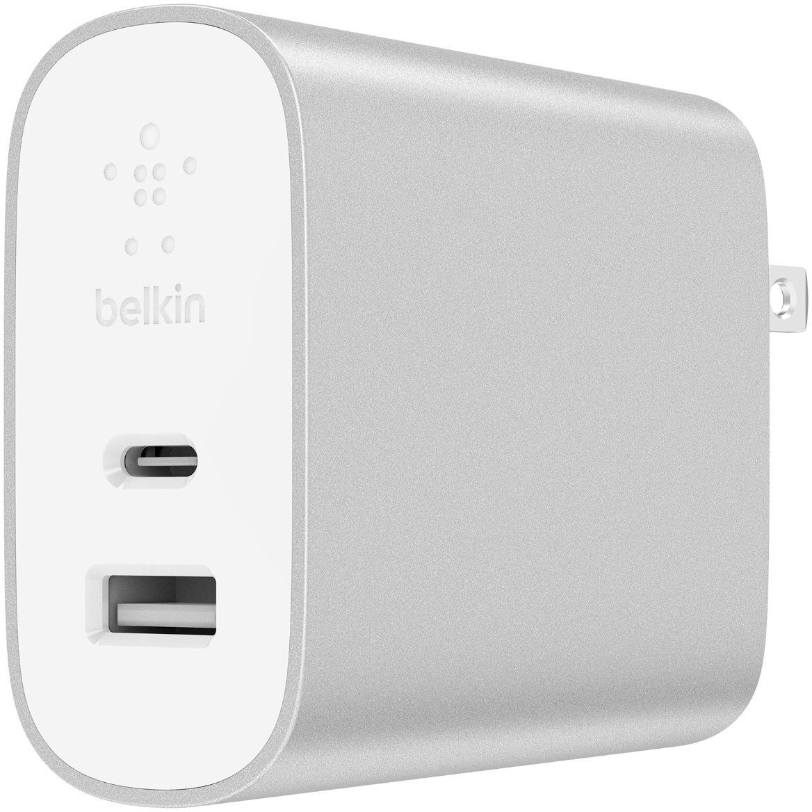 Belkin Dual USB Type-C & USB- A 30W wall charger WHITE-M00000001551