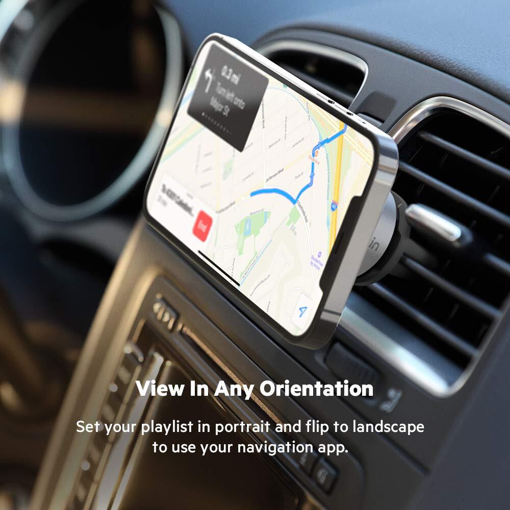 Belkin Magsafe Car Vent Mount Pro for iPhone 13, 13 Pro, 13 Pro Max, 13 Mini, iPhone 12, 12 Pro, 12 Pro Max, 12 Mini (Keeps All iPhone 13/12 Models Magnetically Mounted While You Drive)