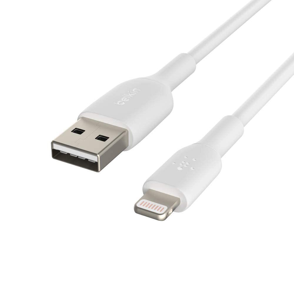 Belkin Apple Certified Lightning to USB A and Sync Cable for iPhone, iPad, Air Pods, 6.6 feet (2 meters) – White