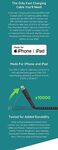 Belkin Apple Certified Lightning to Type C Cable, 6.6 feet/2M, Tough Unbreakable Braided Fast Charging for Iphone, Ipad, Air Pods -Black