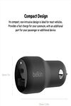 Belkin 37W Dual Port Fast Car Charger, USB Type C 25W PPS Port and USB A 12W Port for Galaxy S21, Ultra, 5G, Plus, Note 20, iPhone 13, 12, 11, Pro, Max, Mini and More, CCB004BTBK - Black