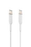 Belkin USB C to USB-C Fast Charging Type C Cable, 60W PD, 3.3 feet (1 meter), USB-IF Certified - White-M00000001643